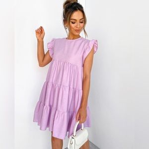 SHEIN babydoll mauve dress size M